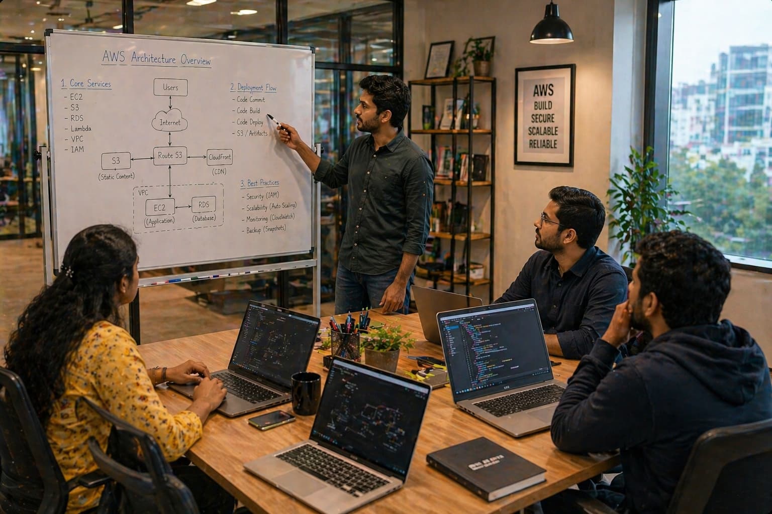 AWS developer at work
