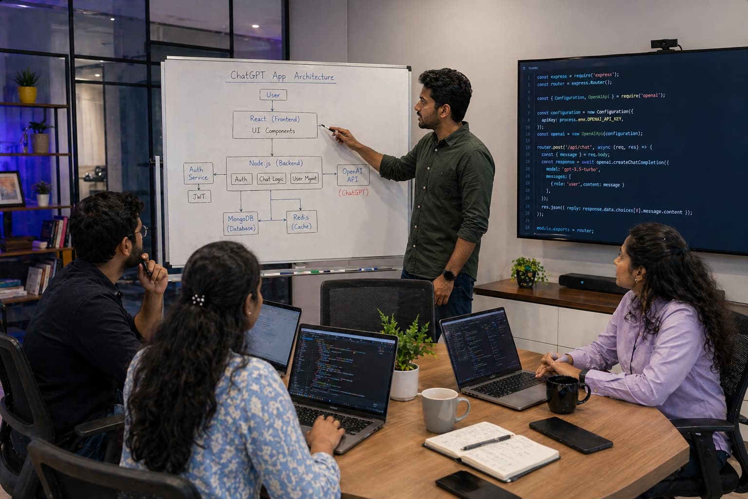 ChatGPT developer at work