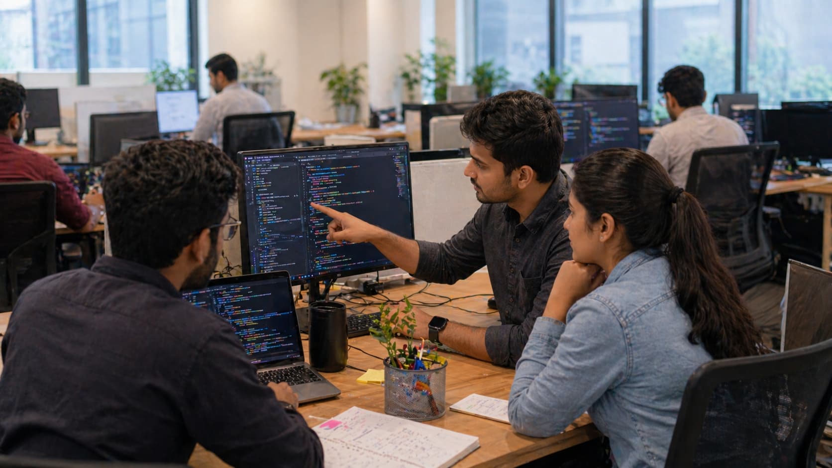 React developer at work