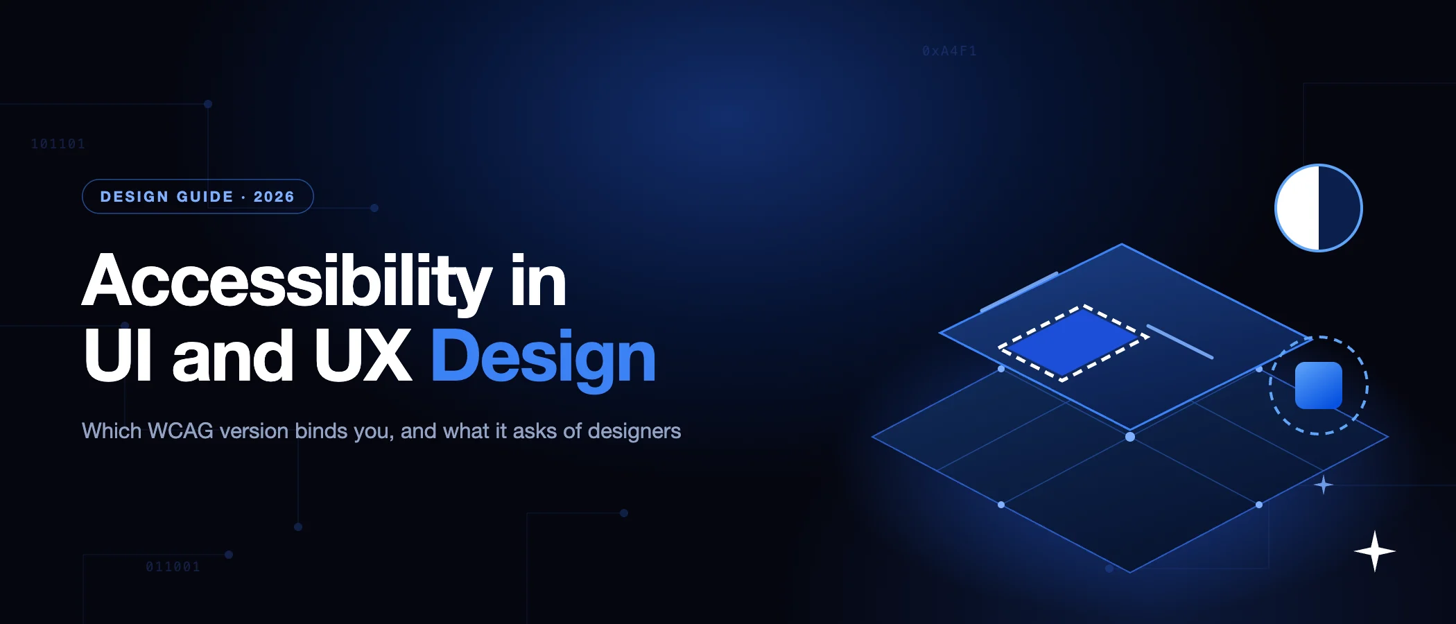 Accessibility in UI and UX design, WCAG versions, criteria and design decisions
