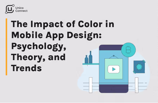 Mobile app interface design showcasing colour theory in user experience