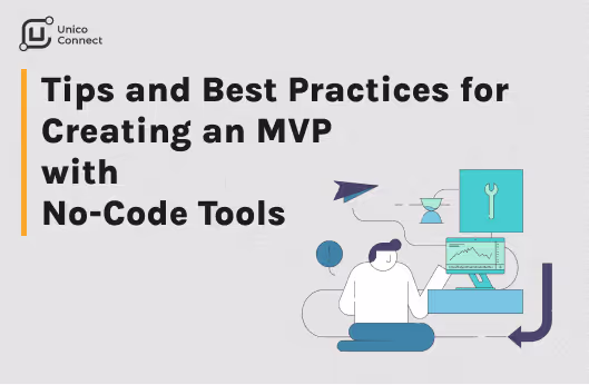 Founder building an MVP using a no-code platform
