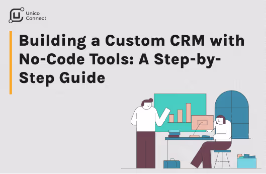 Custom no-code CRM built with Airtable, Bubble, or Xano showing pipeline view