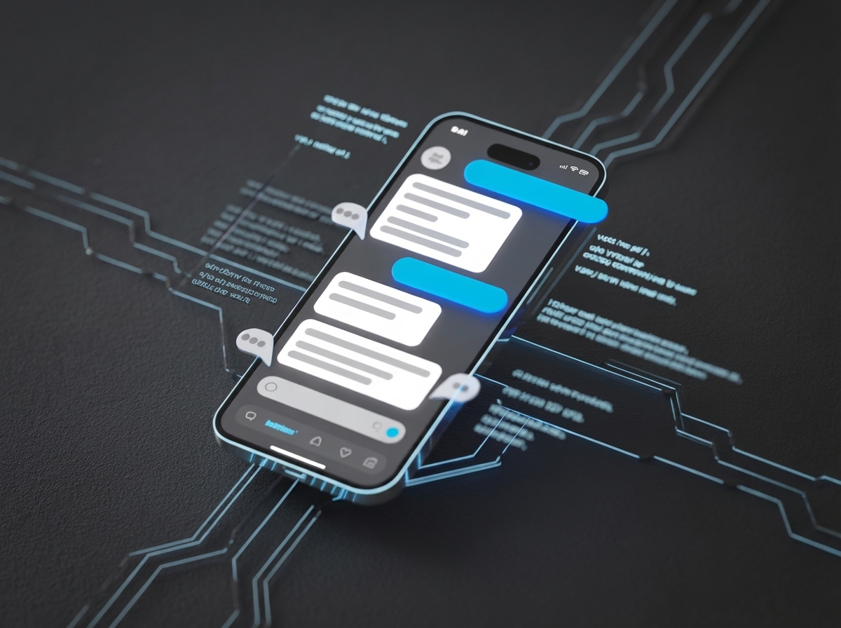 Flutter app with streaming LLM response on a phone screen