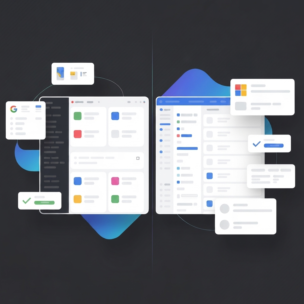 Google Workspace vs Microsoft 365 admin dashboards comparison