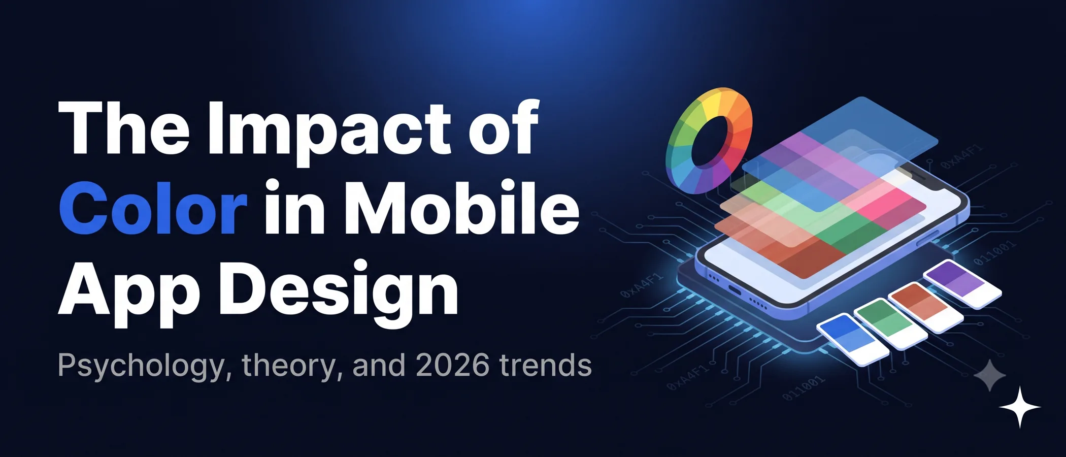 Mobile app interface design showcasing color theory in user experience