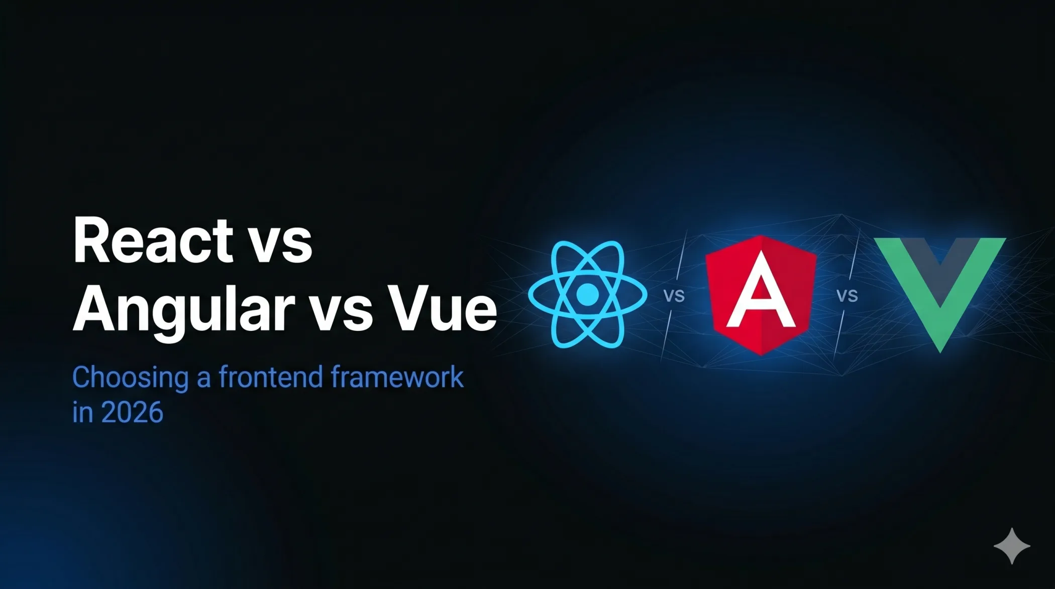 React vs Angular vs Vue frontend frameworks compared in 2026