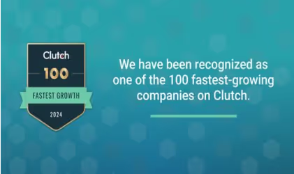 Clutch 100 Fastest-Growing Companies 2024 award badge for Unico Connect