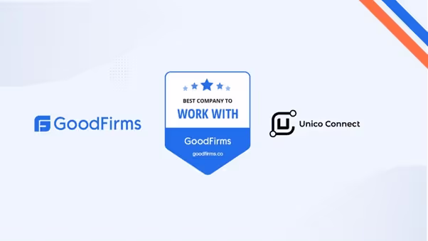 GoodFirms Best Company to Work With 2024 award badge for Unico Connect