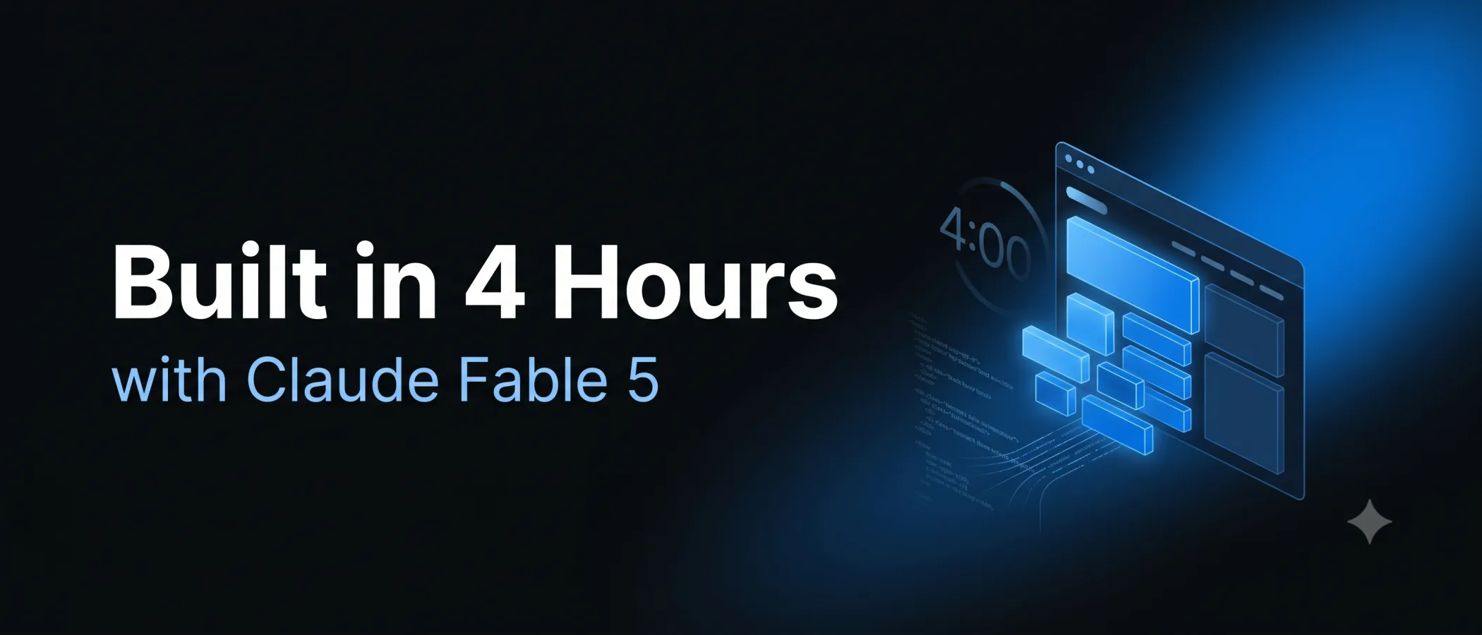 A full marketing website built in four hours with Claude Fable 5