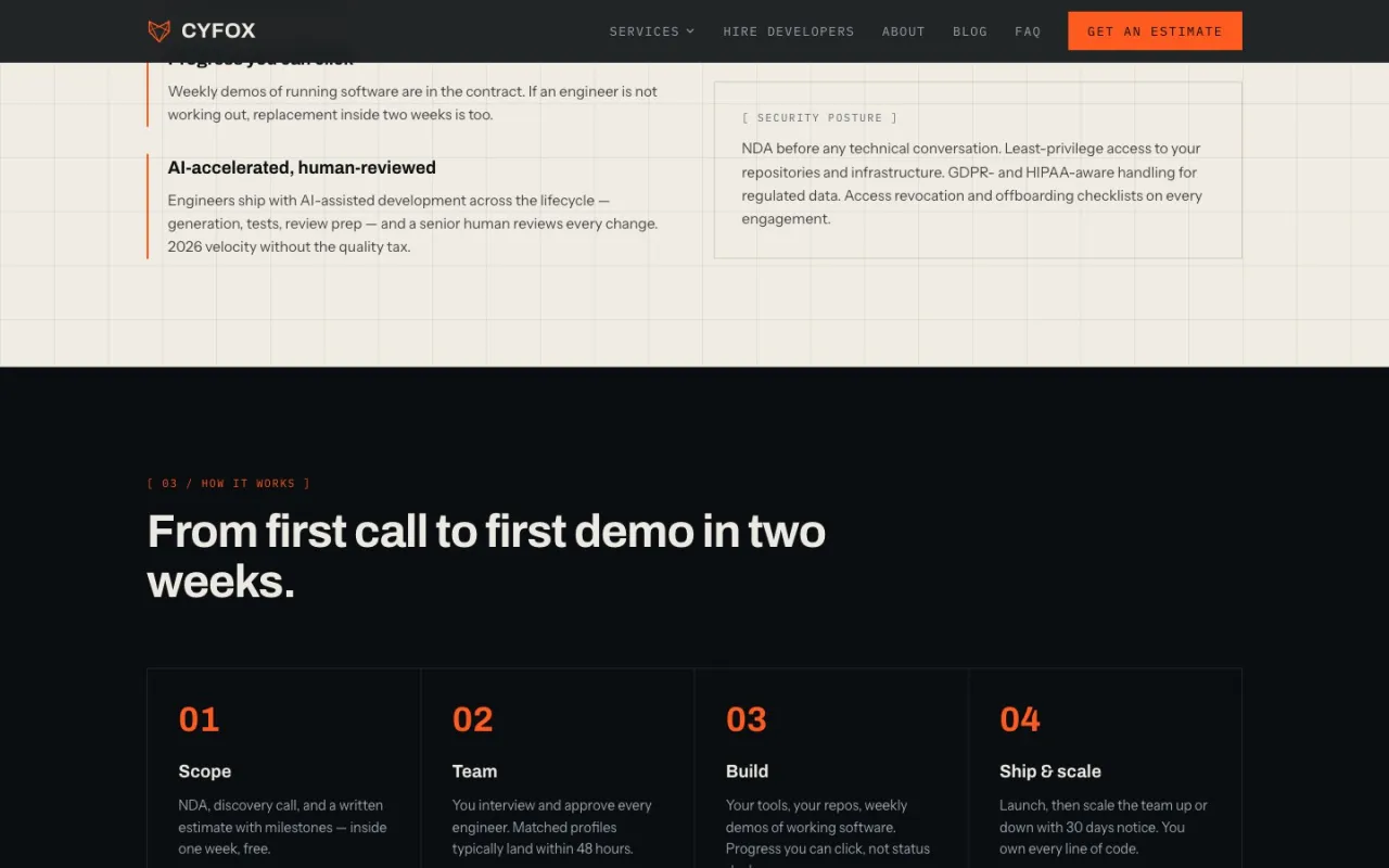 Cyfox proof points and how it works section
