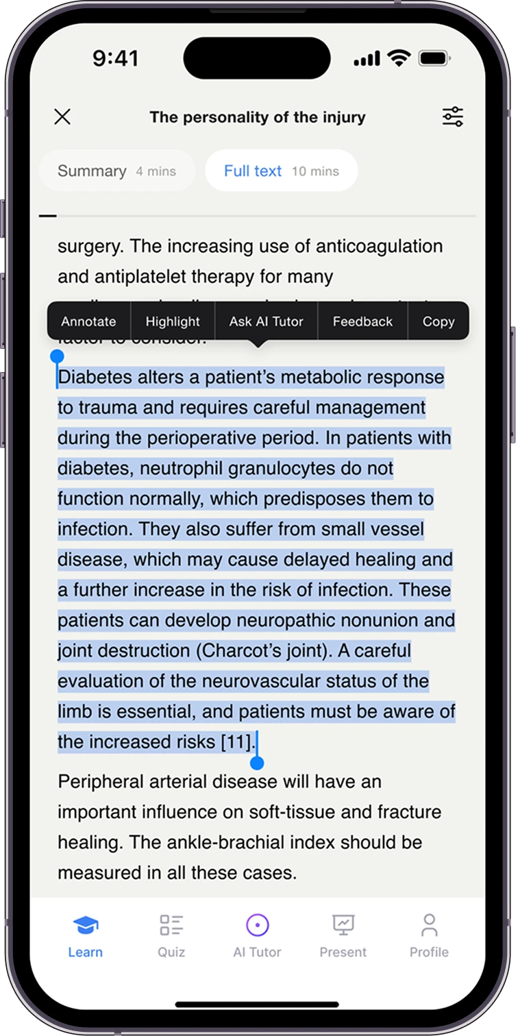 AI learning platform — full text reader