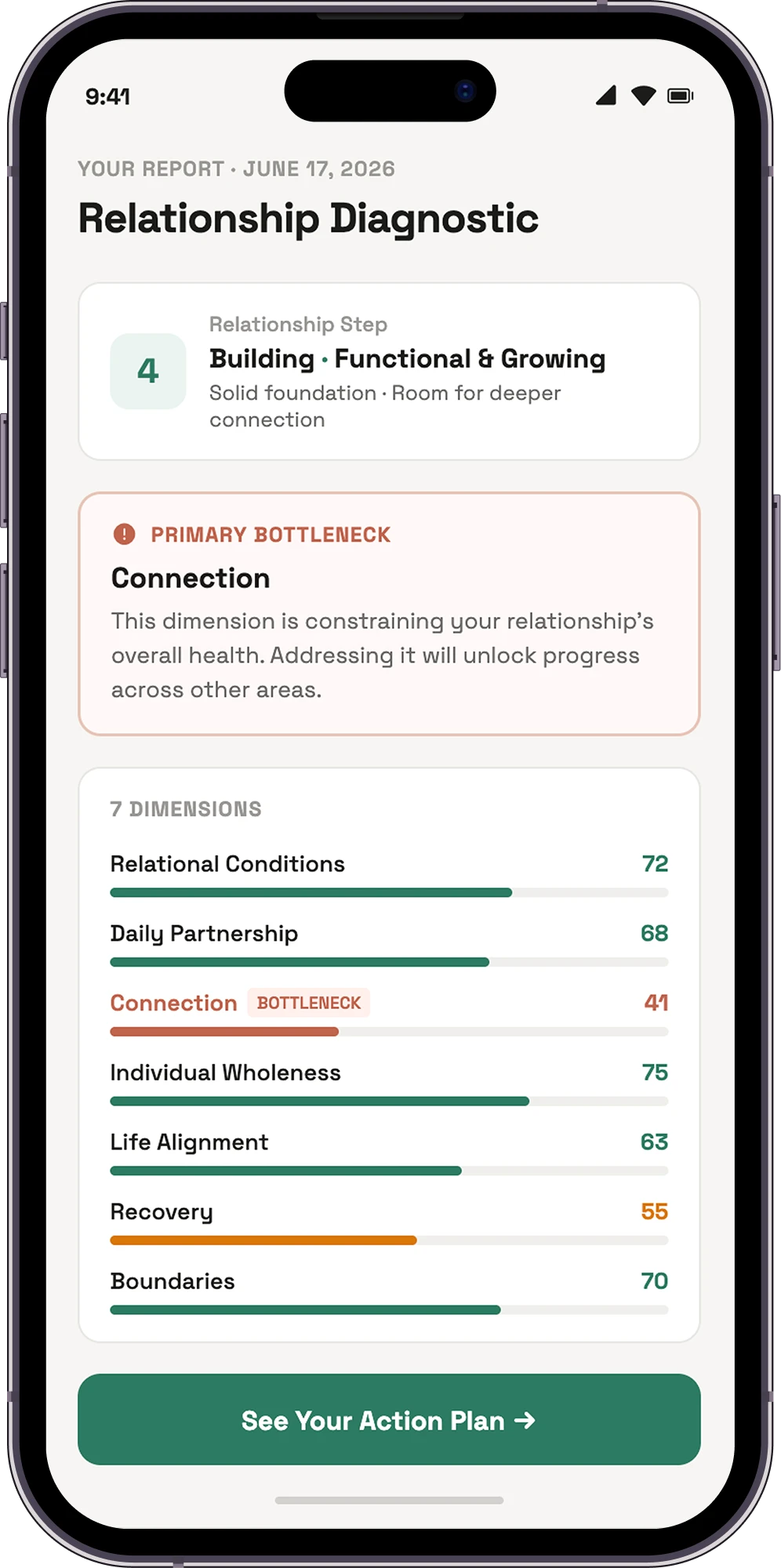 RelHealth — relationship diagnostic report