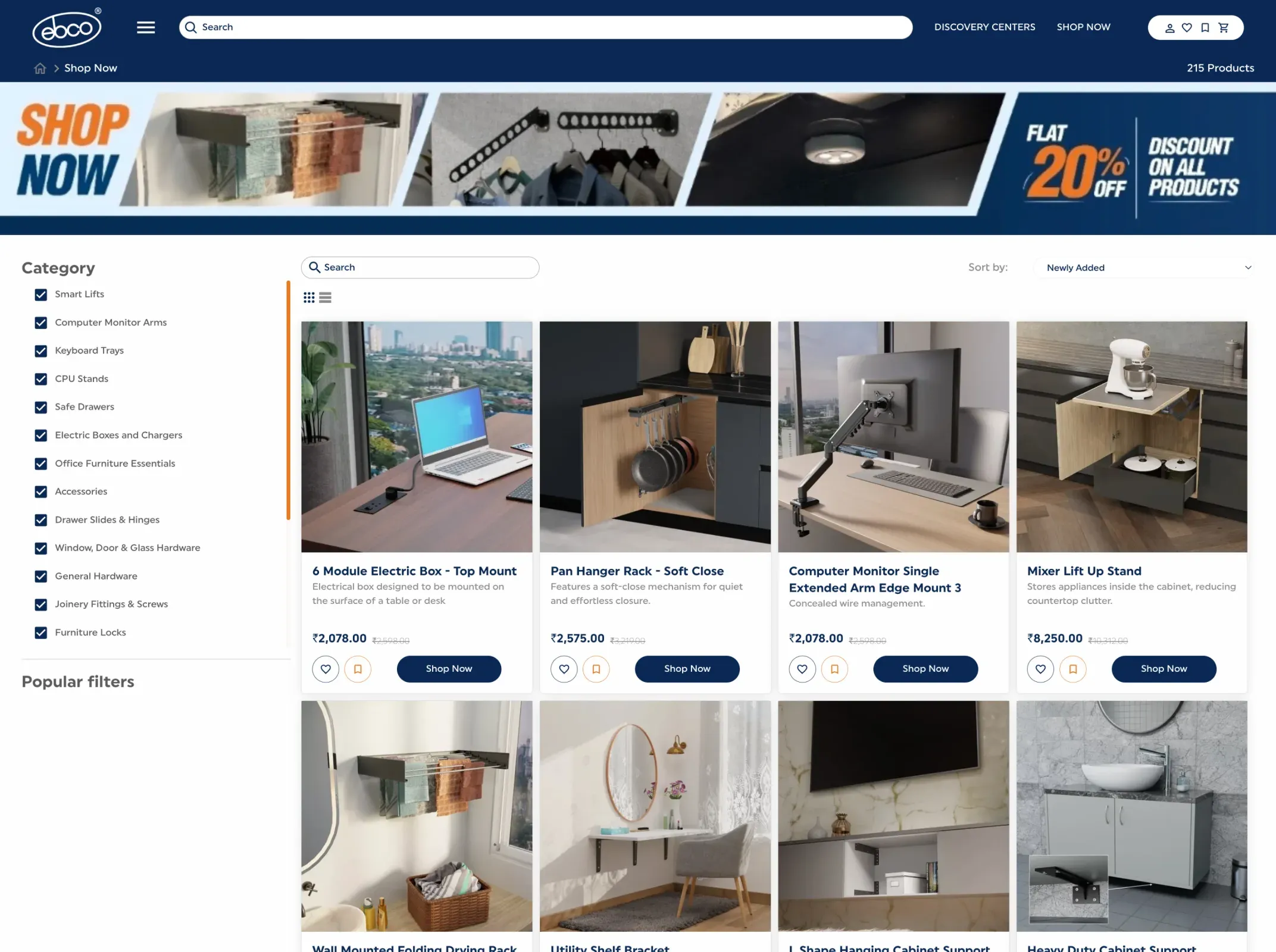 Ebco product listing