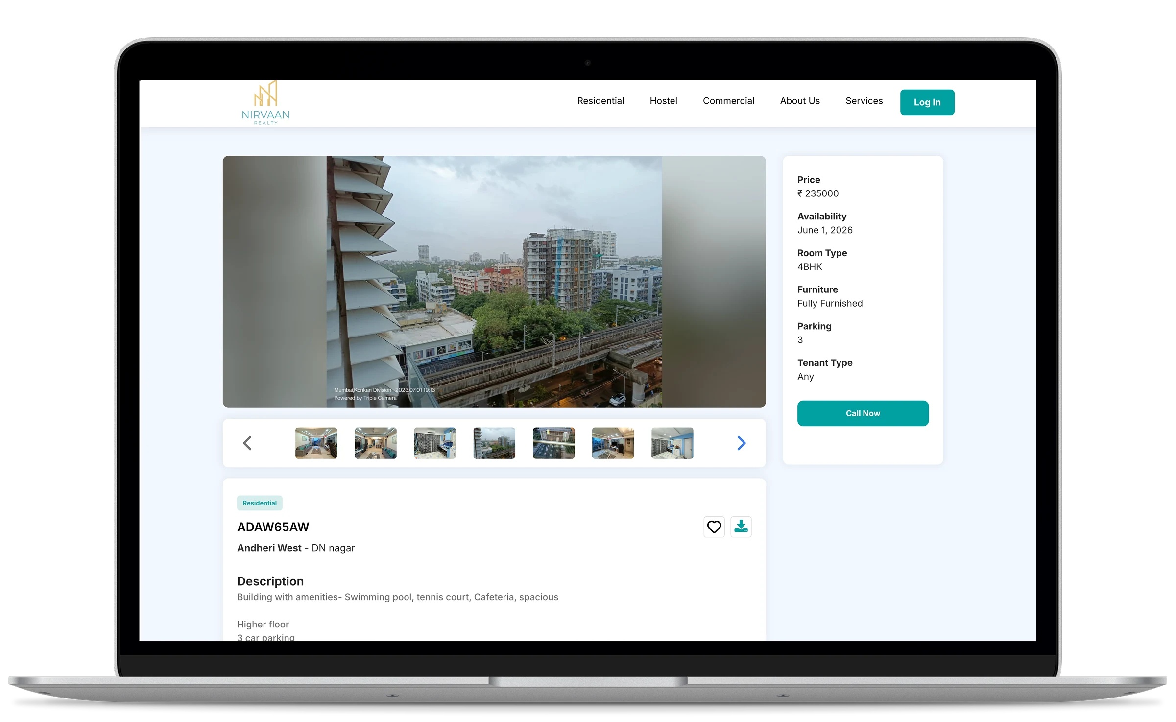 Nirvaan Realty property listing — gallery, details and enquiry