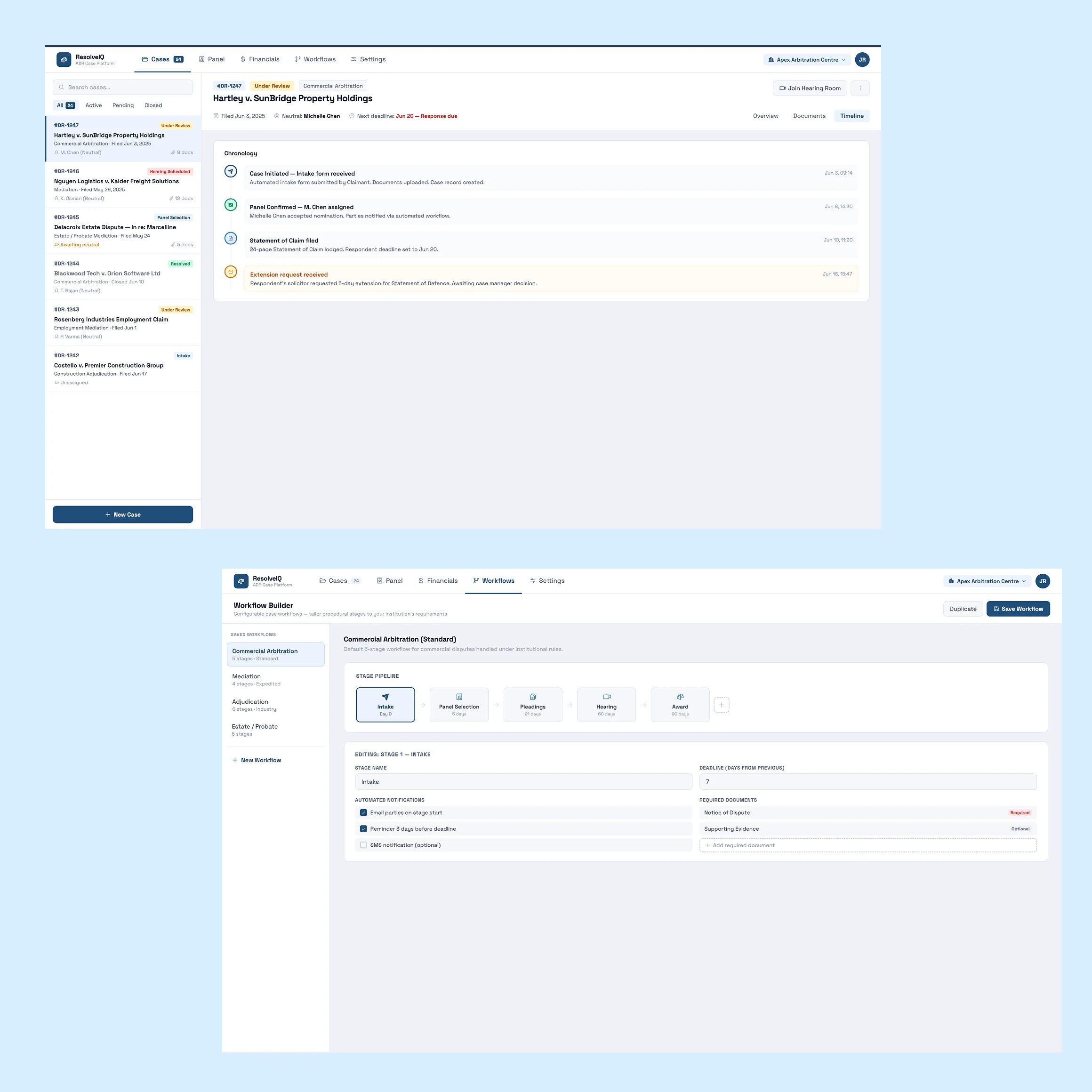 Online dispute resolution platform application