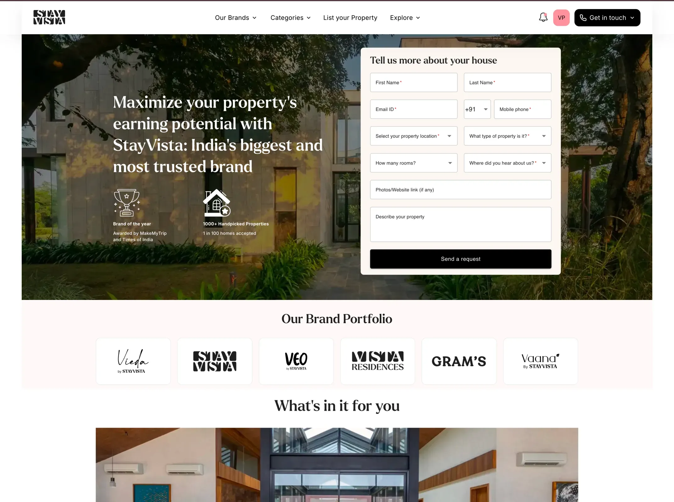 StayVista host management tools