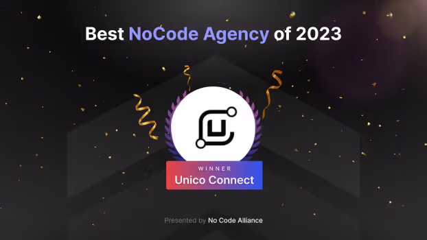 Unico Connect Best NoCode Agency 2023 award